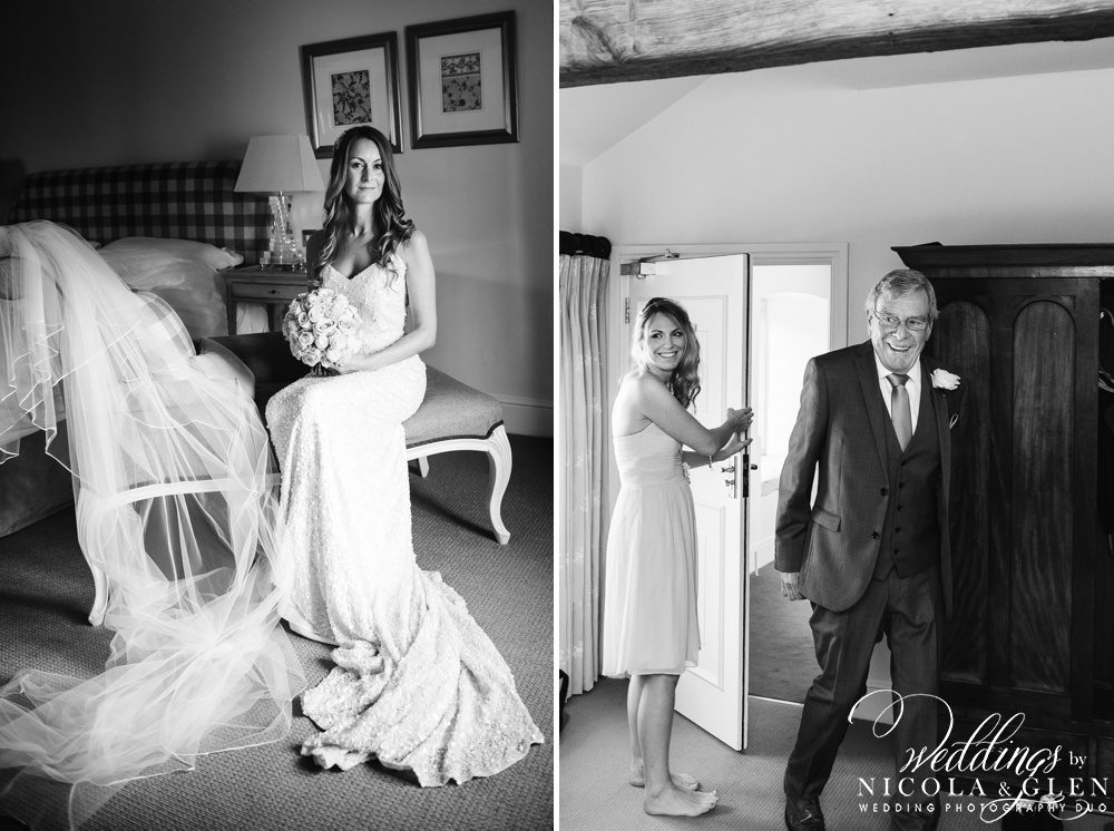 Slaughters Country Inn Wedding Photo