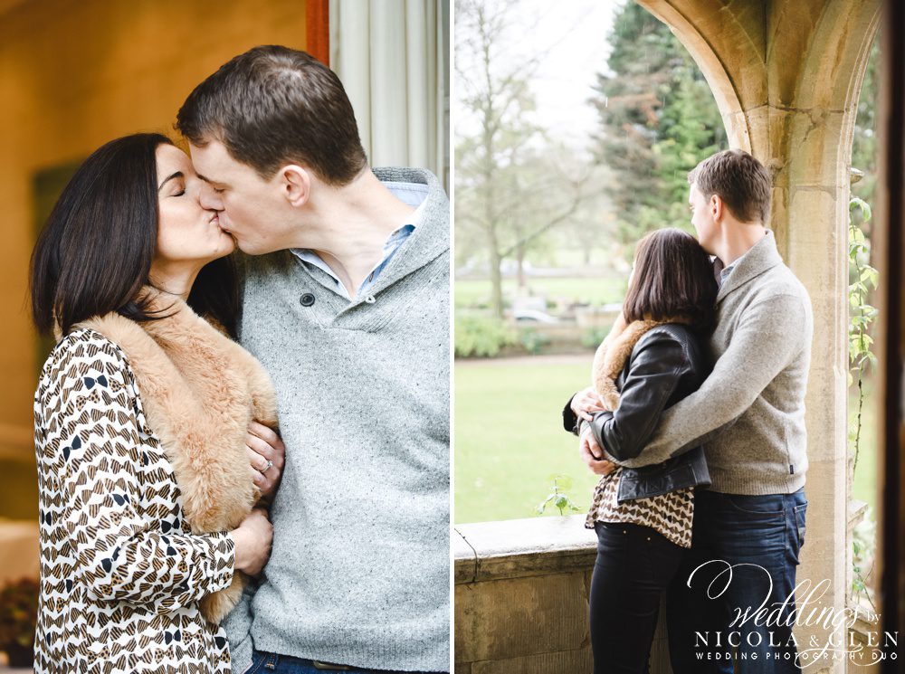 Lower Slaughter Manor Autumn Engagement Session Photo