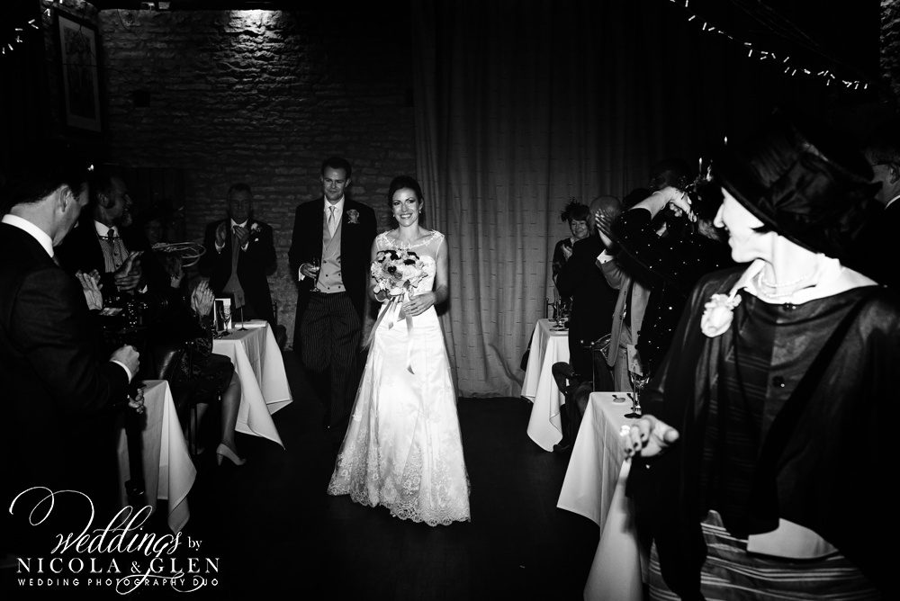 Tythe Barn Oxford Winter Wedding Photo