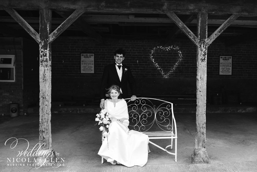 Cotswold Farm Winter Wedding Photo