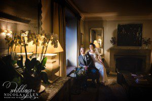 Calcot Manor Winter Wedding Photo