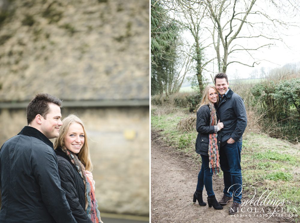 Lower Slaughter Winter Engagement Session Photo