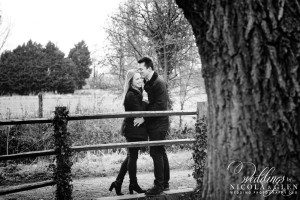 Lower Slaughter Winter Engagement Session Photo