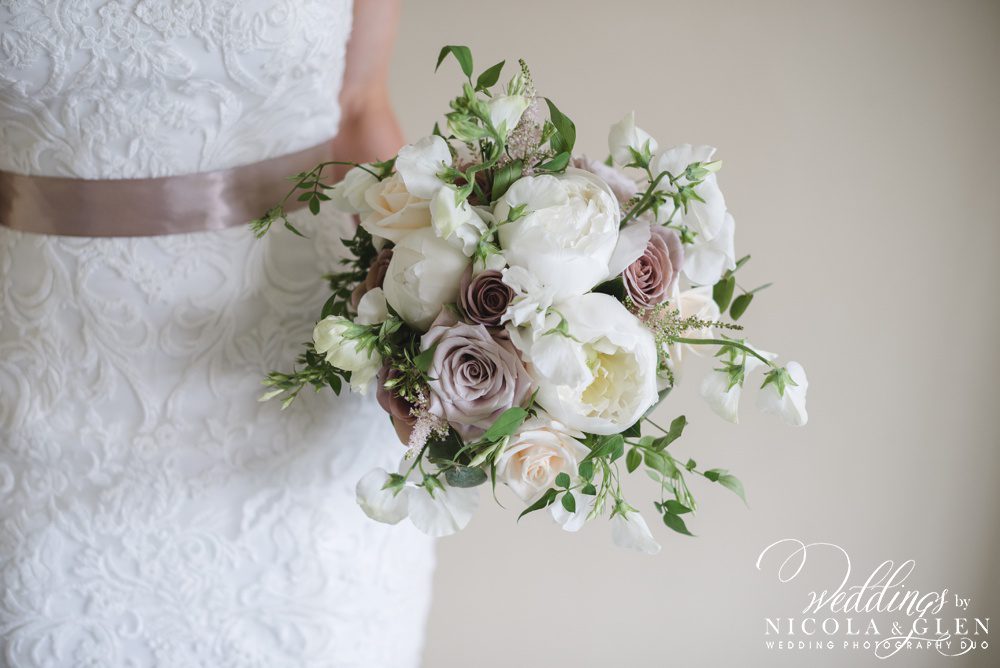 Violets and Velvet Wedding Flowers Photo