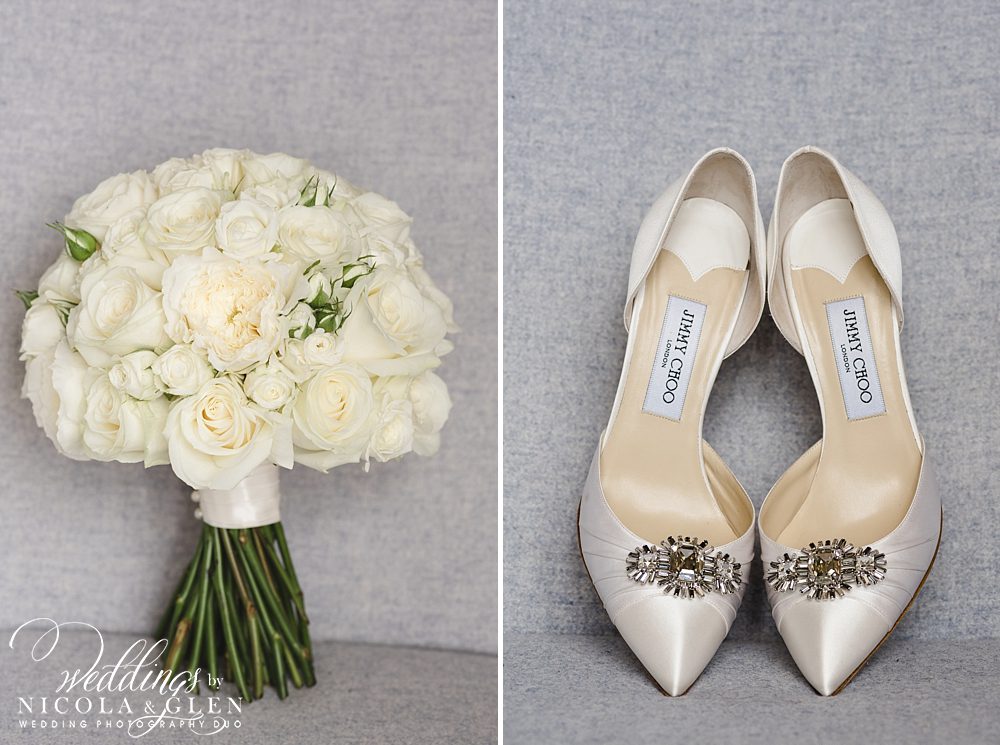 White Jimmy Choo Bridal Shoes Wedding