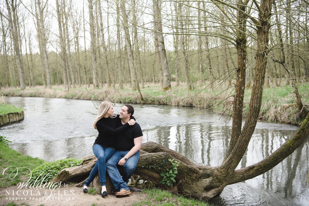 minster lovell ruins engagement session photo