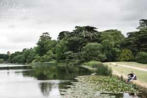 Blenheim Palace Lake Engagement Session Photo