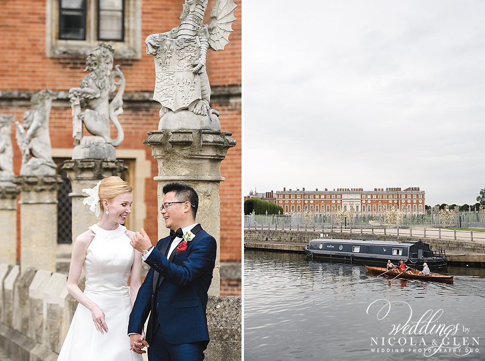 Hampton Court Palace Summer Wedding Photo