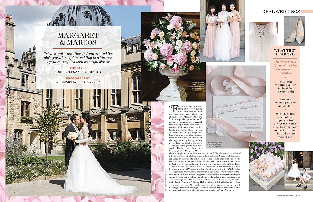 Oxford College Wedding Published