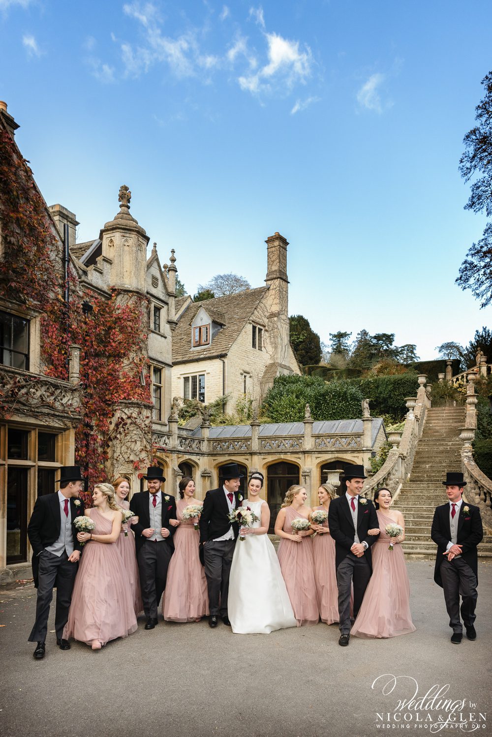 the manor house castle combe wedding photo